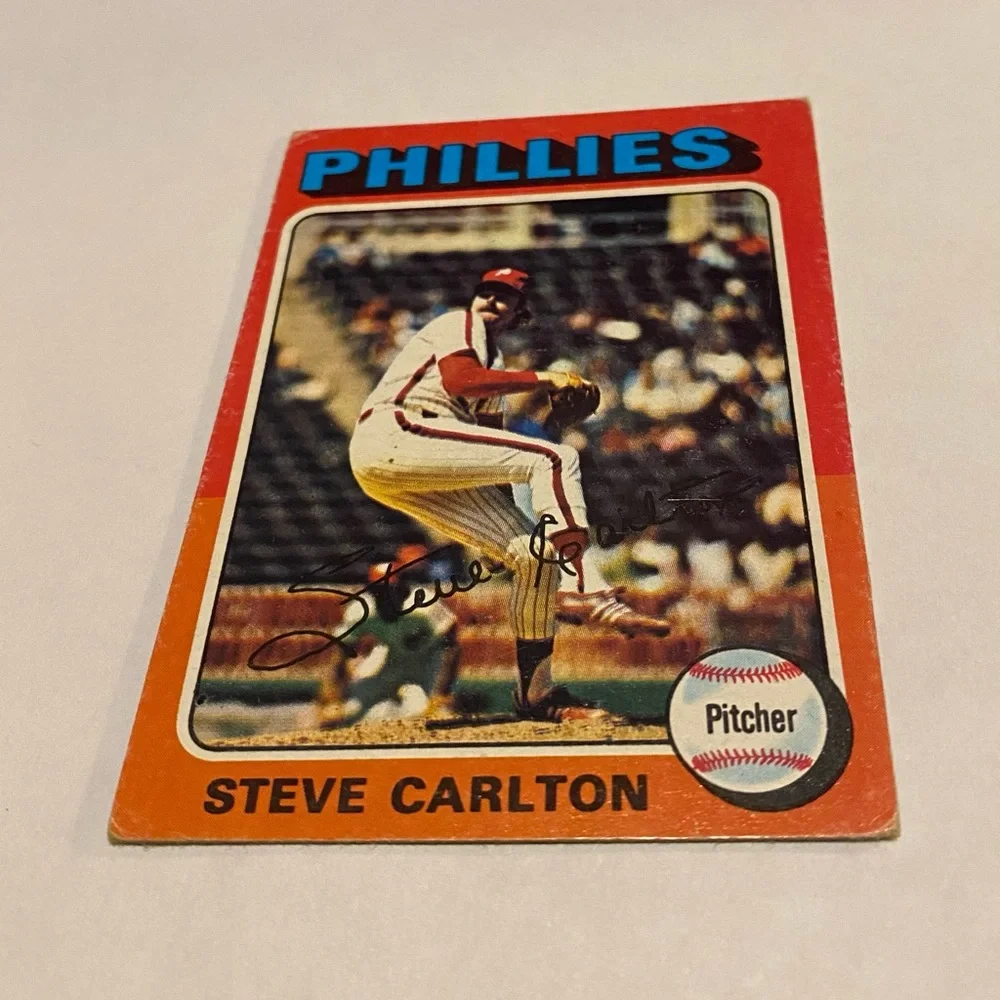 Steve Carlton 1975 Topps Baseball Card #185 Vintage Collectible